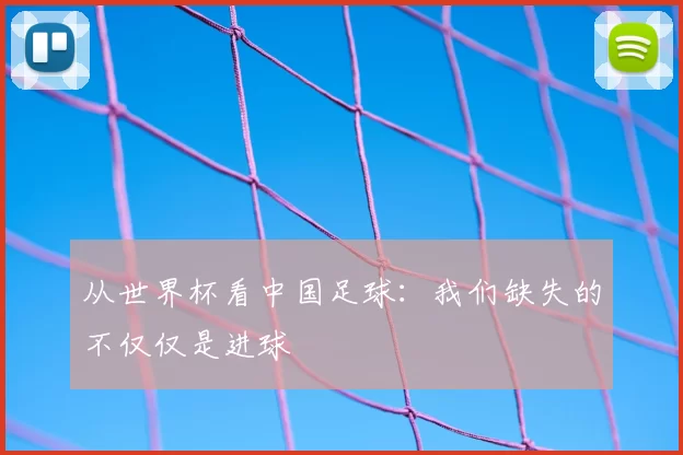 从世界杯看中国足球：我们缺失的不仅仅是进球